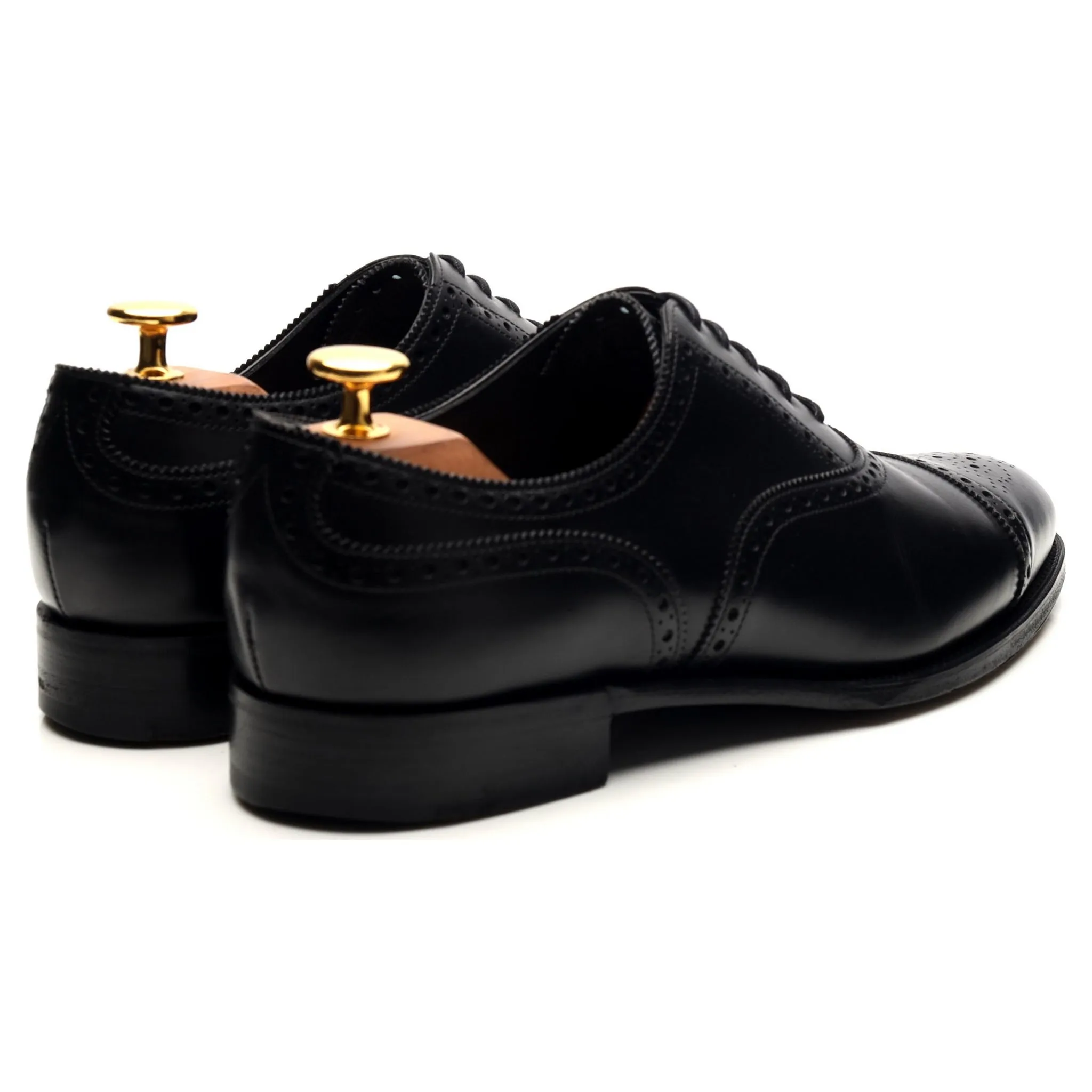 'Cadogan' Black Leather Oxford Brogues UK 6 E