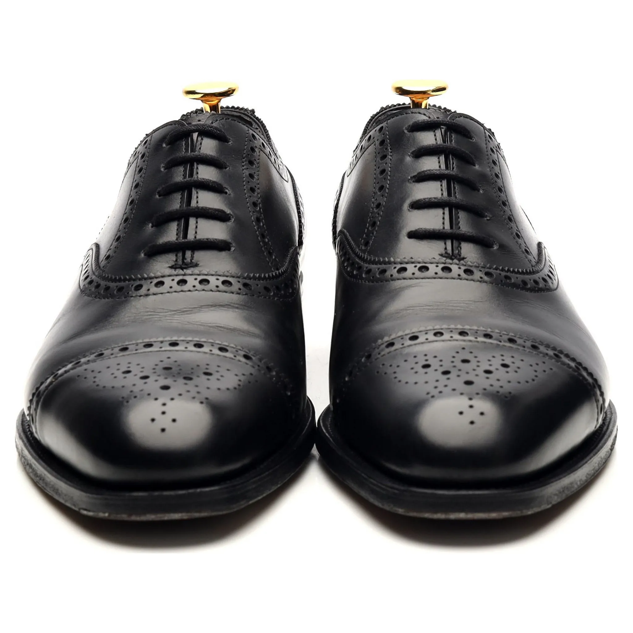 'Cadogan' Black Leather Oxford Brogues UK 6 E