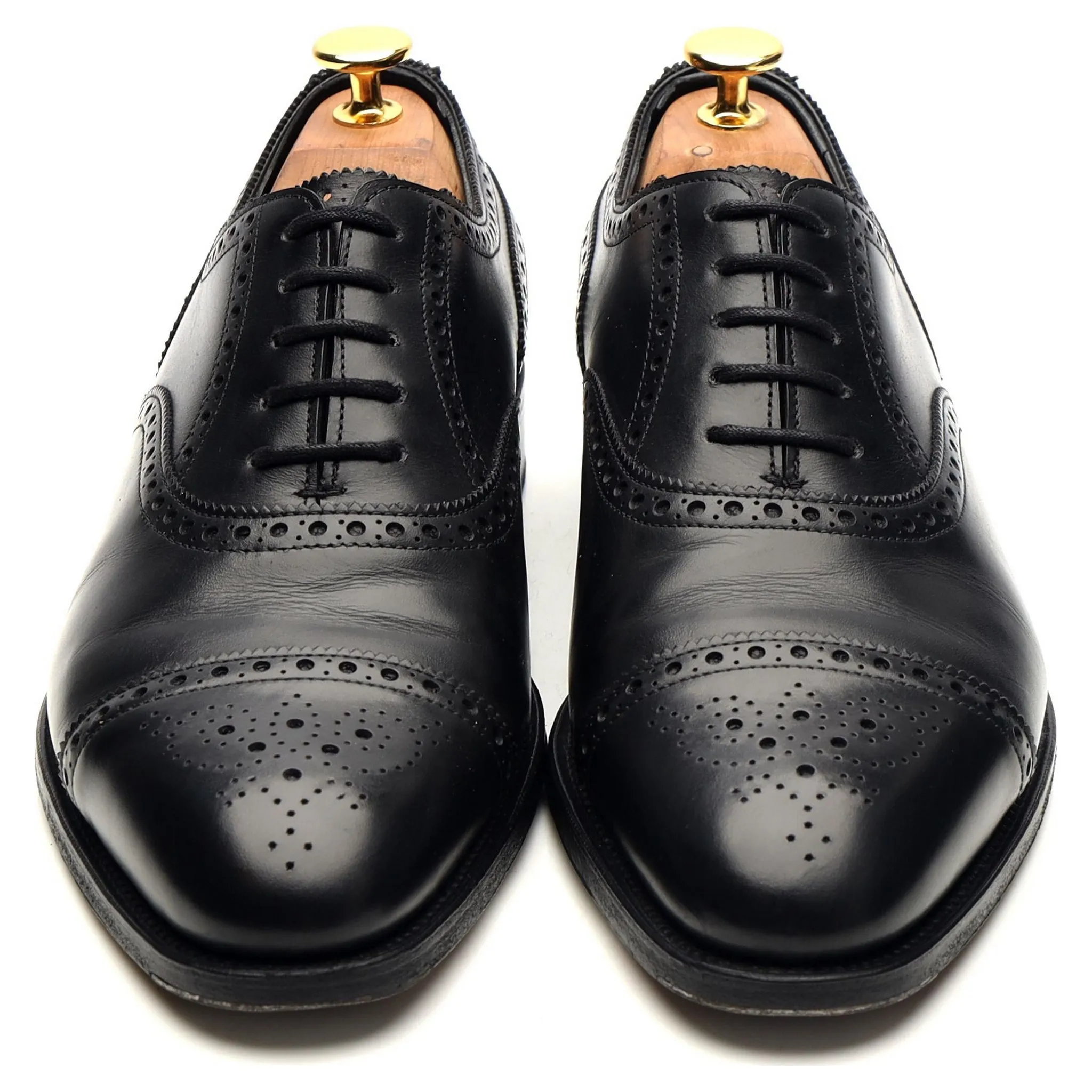 'Cadogan' Black Leather Oxford Brogues UK 6 E