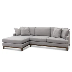 Calibre 3 Seater Left Chaise Fabric Sofa - Grey LC6267-CA