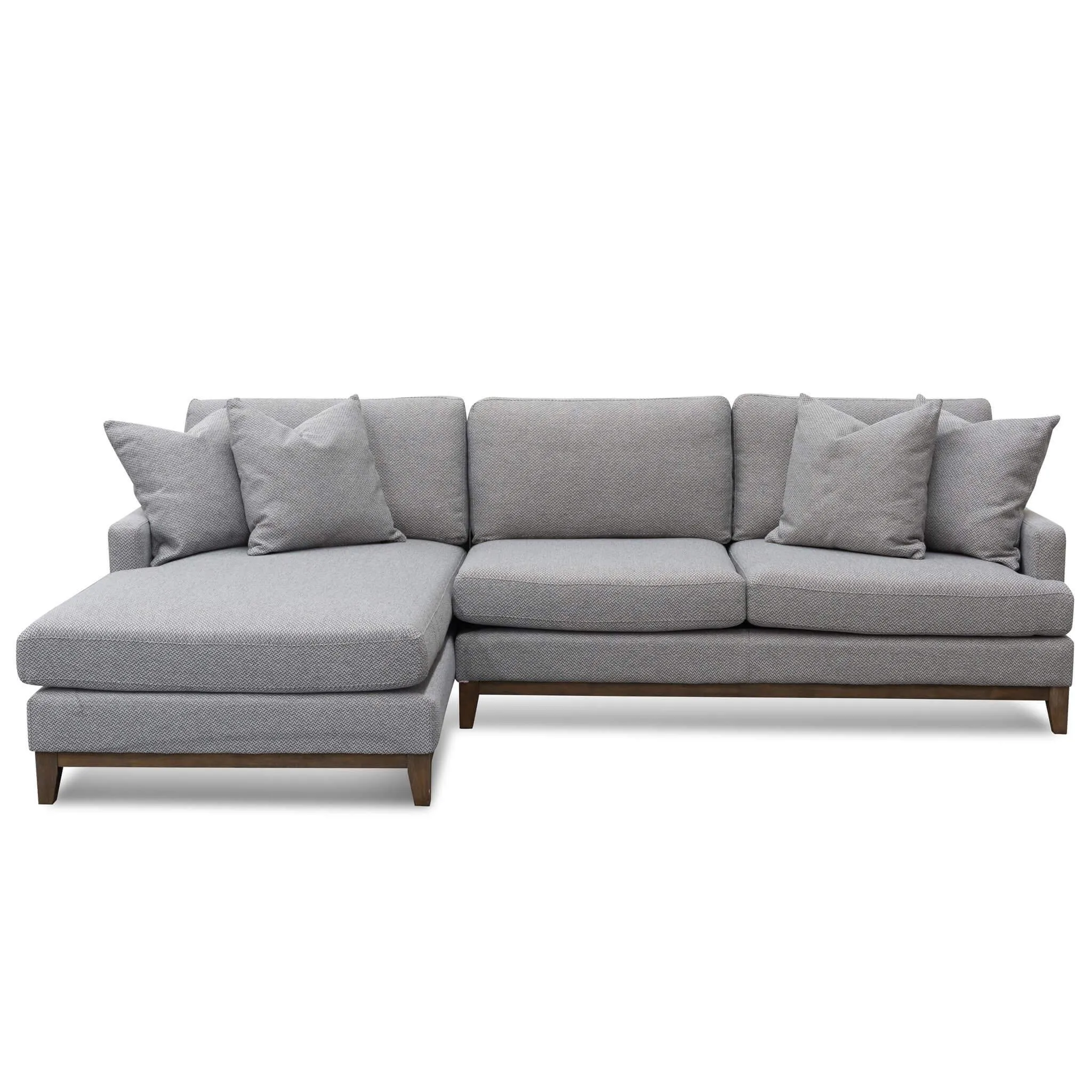 Calibre 3 Seater Left Chaise Fabric Sofa - Grey LC6267-CA