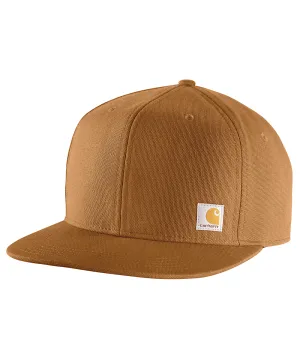 Carhartt Men&#39;s Firm Duck Flat Brim Cap - Carhartt Brown