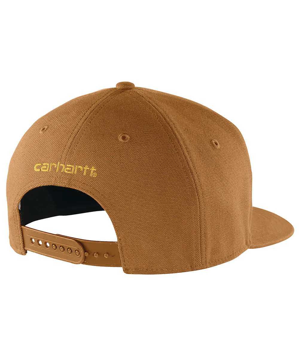 Carhartt Men&#39;s Firm Duck Flat Brim Cap - Carhartt Brown