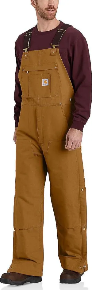 Carhartt Men&#x27;s Firm Duck Insulated Bib Overall Carhartt® Brown | Buy Carhartt Men&#x27;s Firm Duck Insulated Bib Overall Carhartt® Brown here | Outnorth