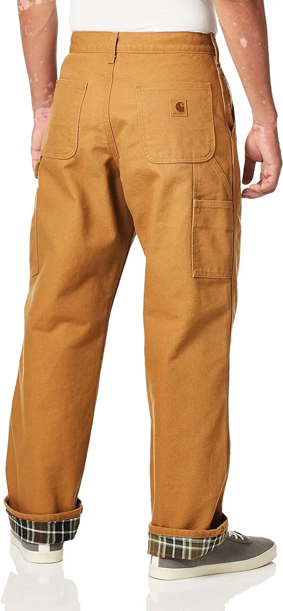 Carhartt Men's Loose Fit Washed Duck Flannel-Lined Utility Work Pant