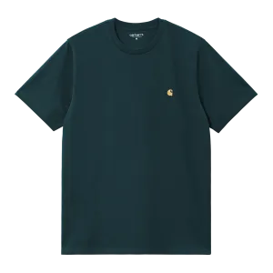 Carhartt WIP Chase T-Shirt - Duck Blue / Gold