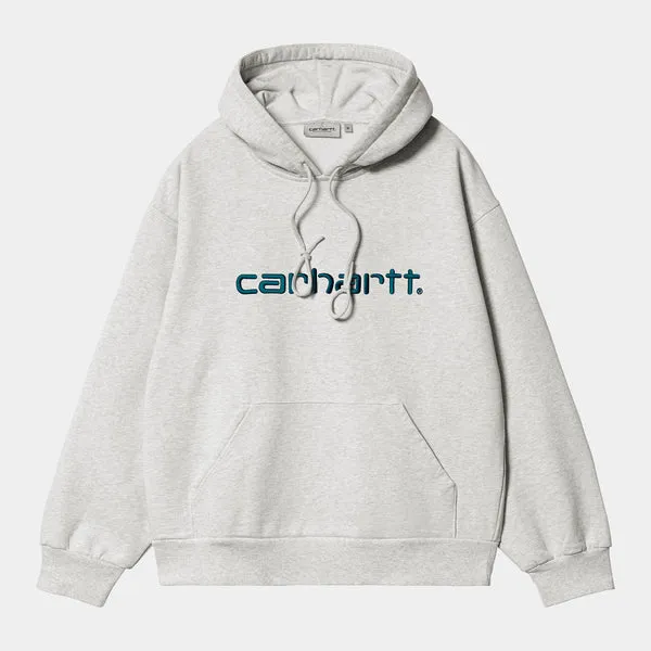 Carhartt WIP Hooded Carhartt Sweat - Ash Heather / Duck Blue