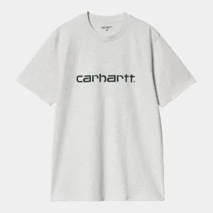 Carhartt WIP Script T-Shirt - Ash Heather / Duck Blue