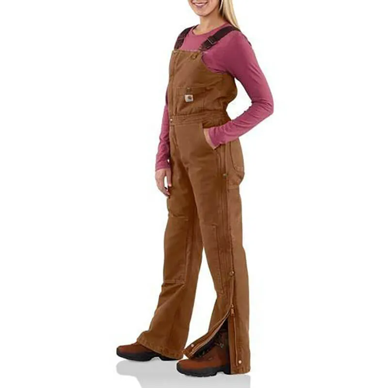 Carhartt WR027 - Women's Sandstone Bib Overall - Quilt Lined