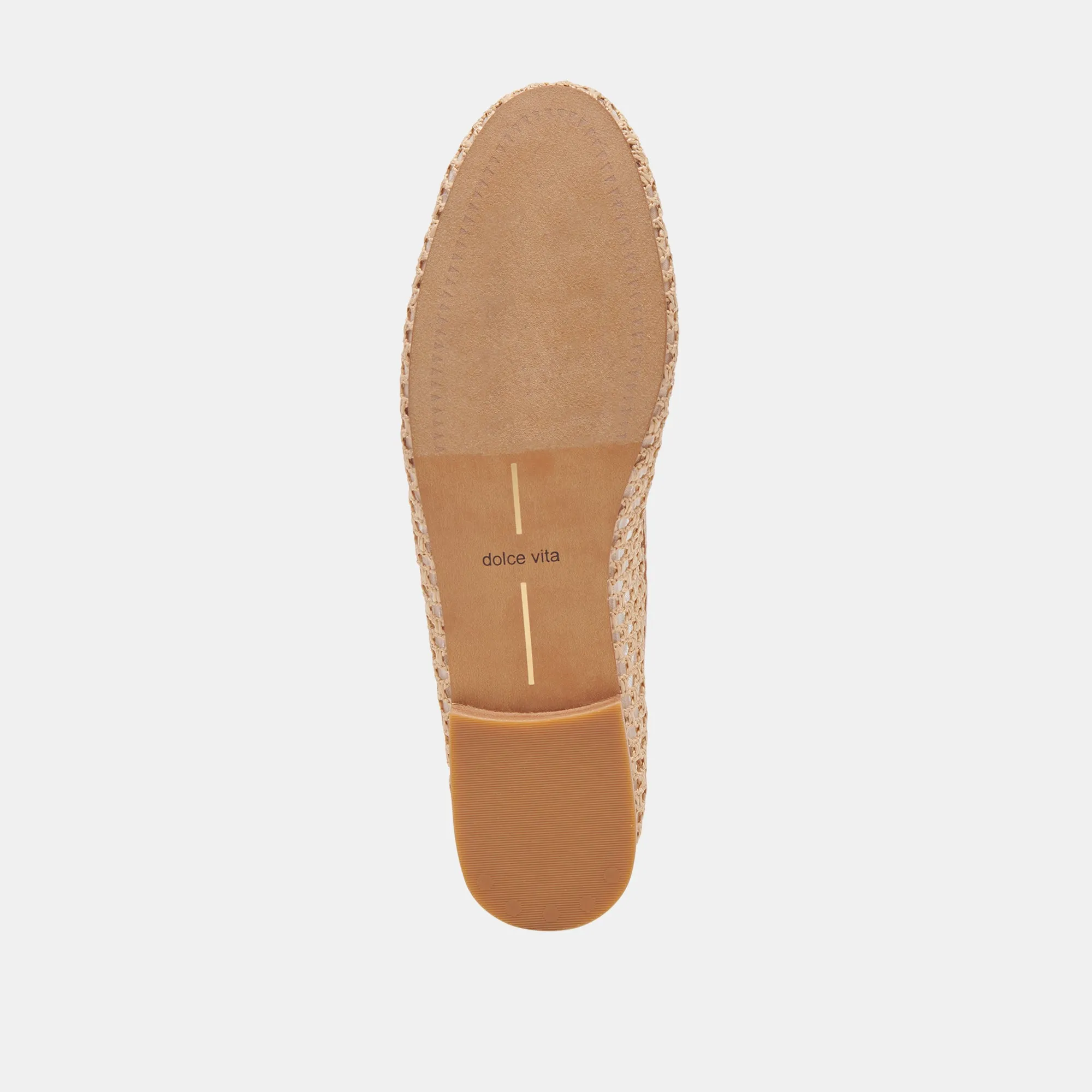 CARIN RAFFIA BALLET FLATS LT NATURAL RAFFIA