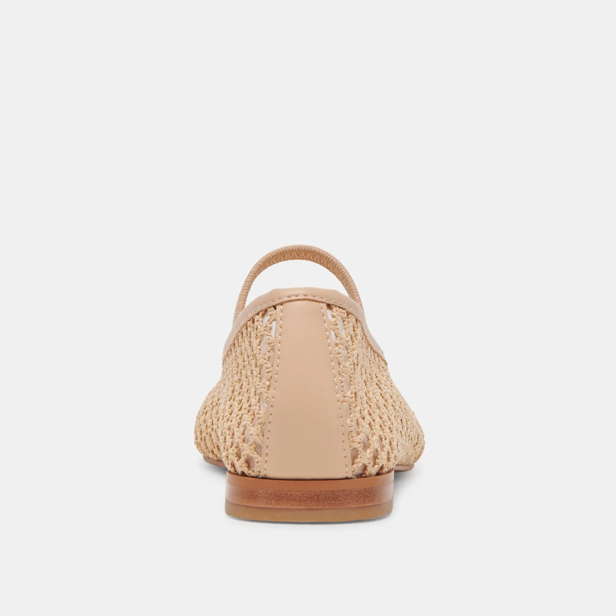 CARIN RAFFIA BALLET FLATS LT NATURAL RAFFIA