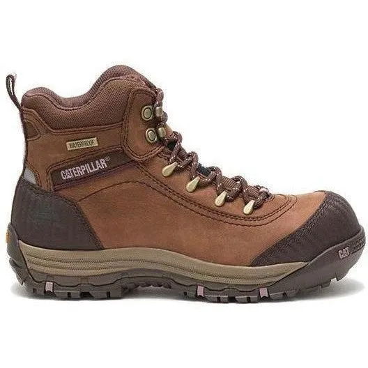 CAT Women's Ally 6” Comp Toe WP Imported Work Boot - Brown - P90760