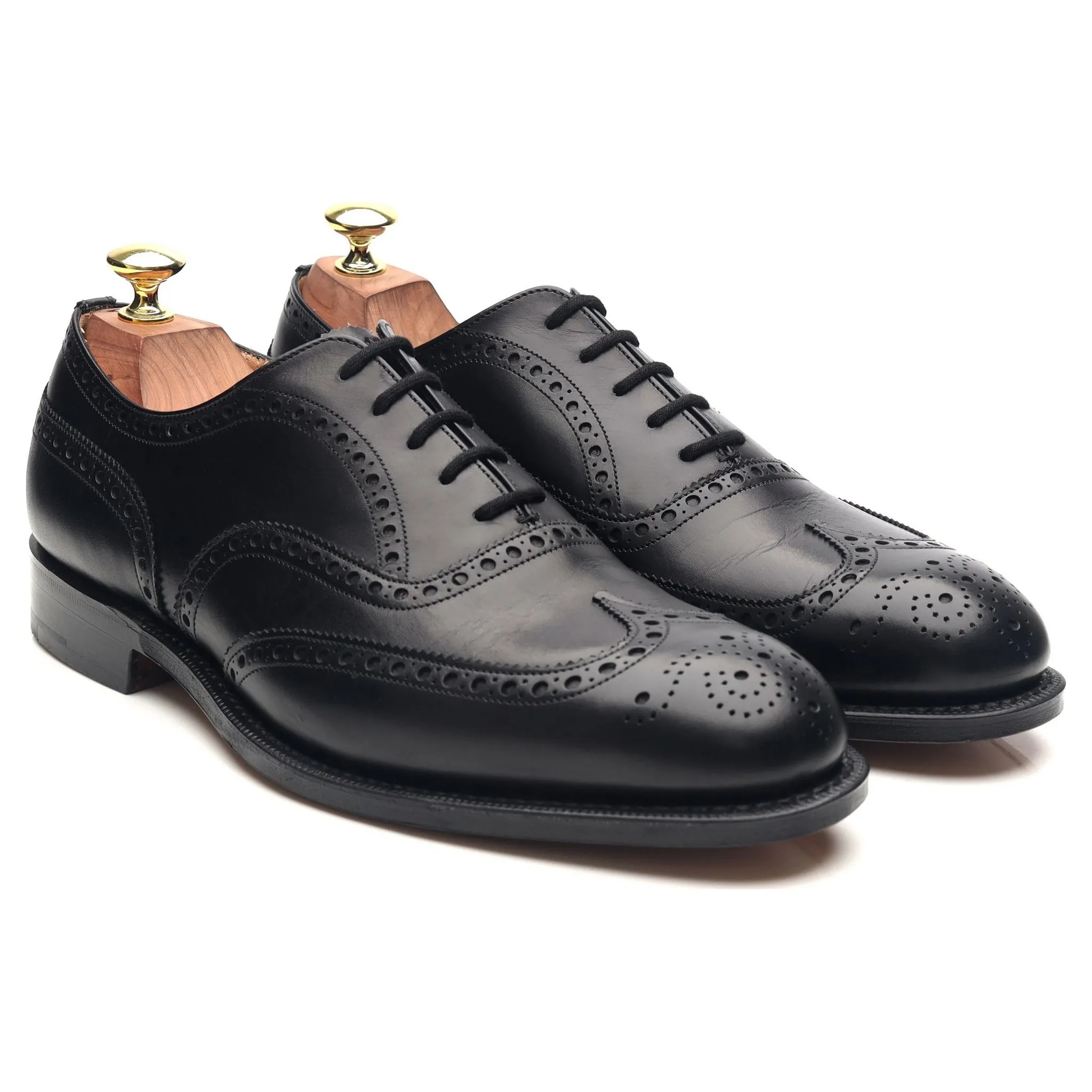 'Chetwynd' Black Leather Brogues UK 7.5 G