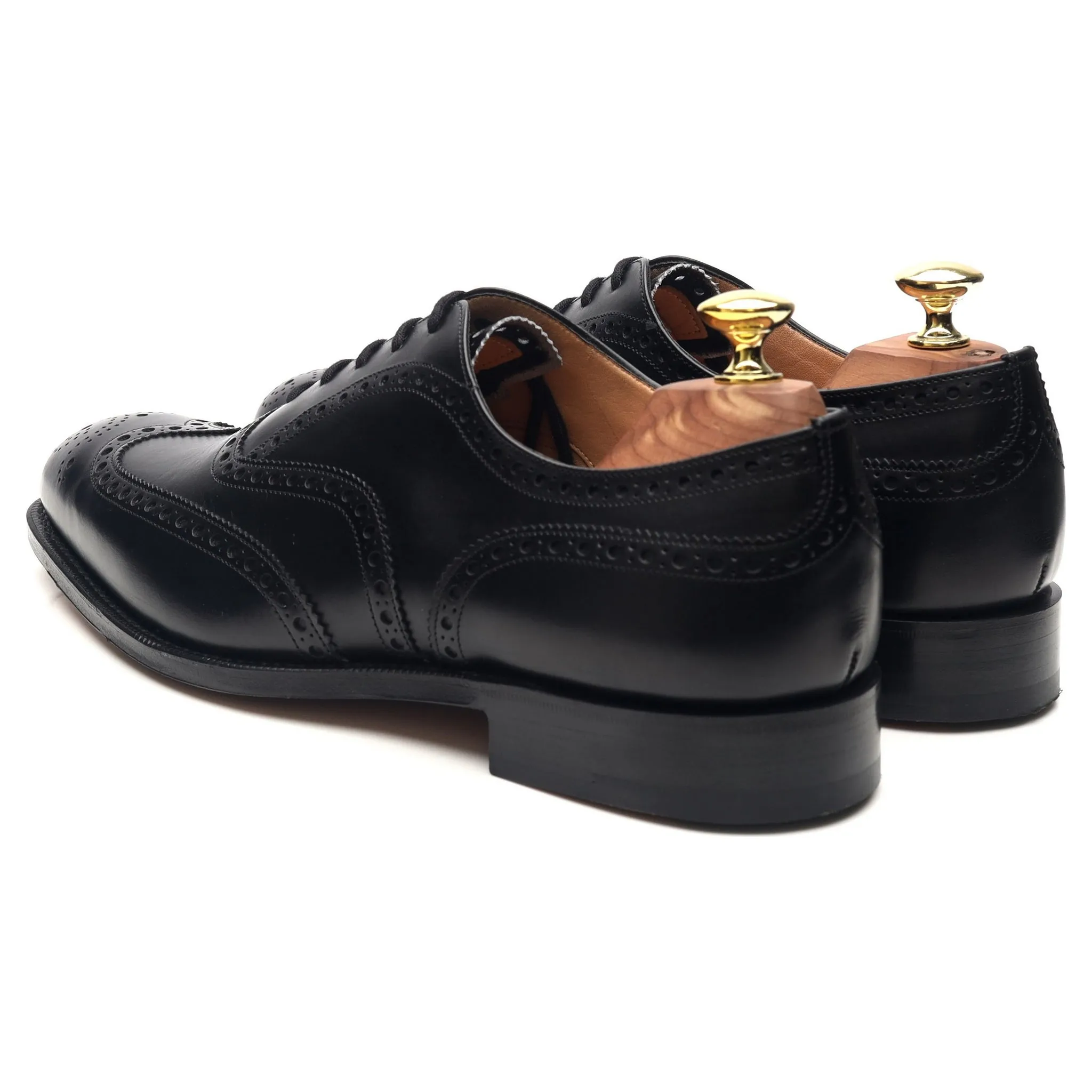 'Chetwynd' Black Leather Brogues UK 7.5 G