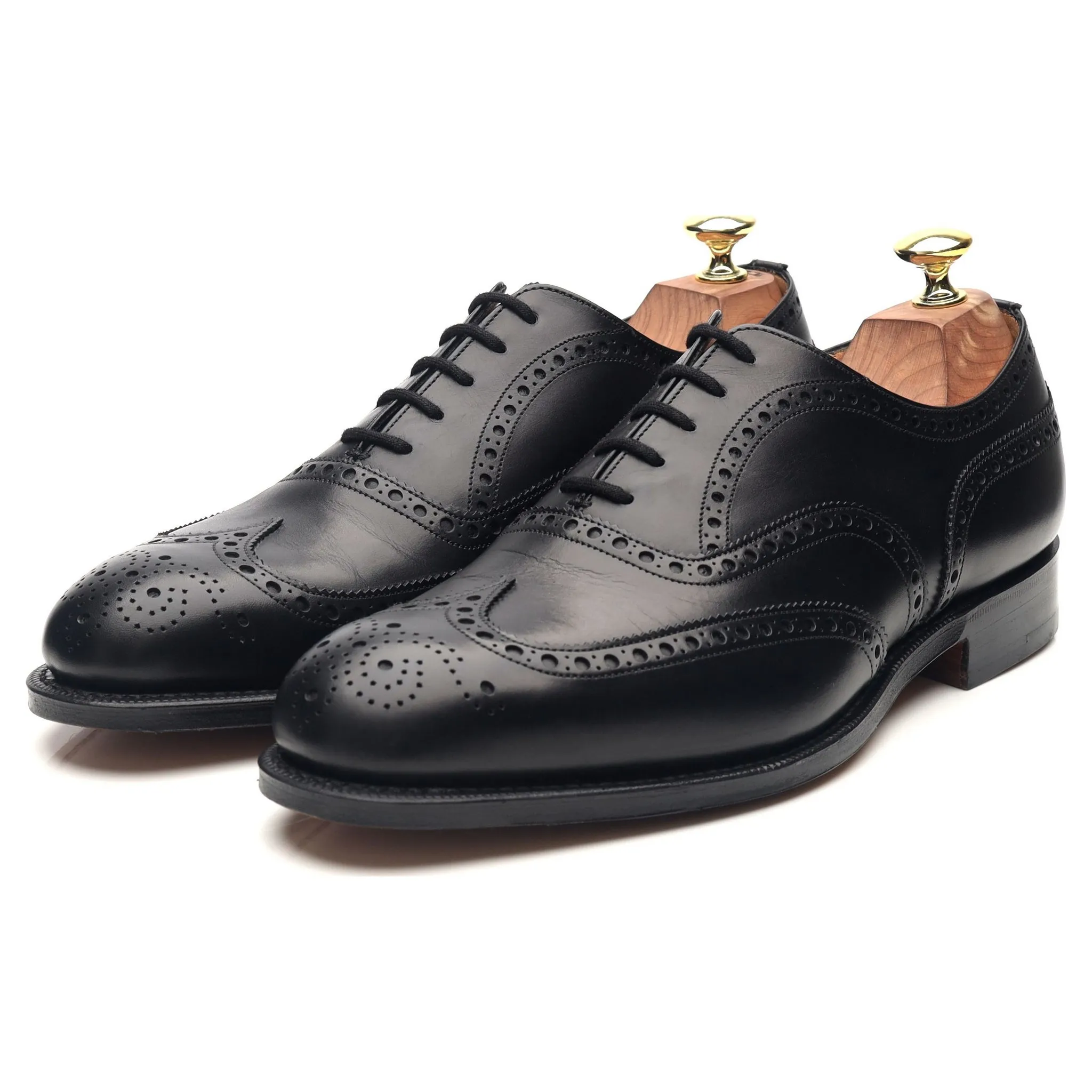 'Chetwynd' Black Leather Brogues UK 7.5 G