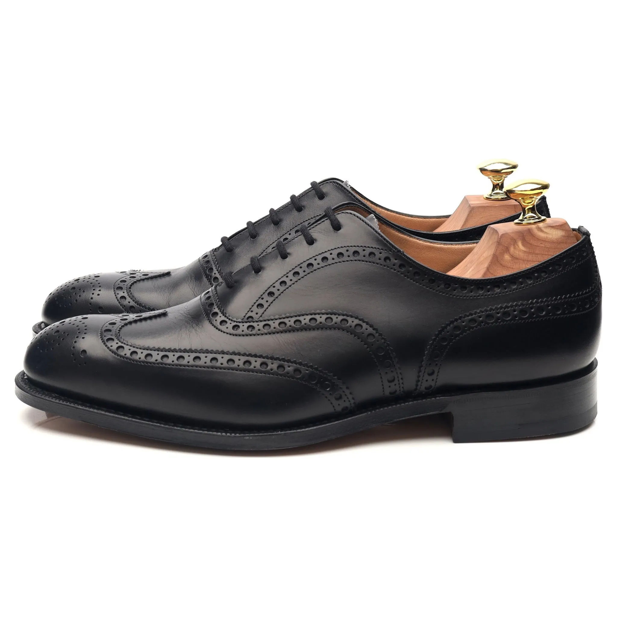 'Chetwynd' Black Leather Brogues UK 7.5 G