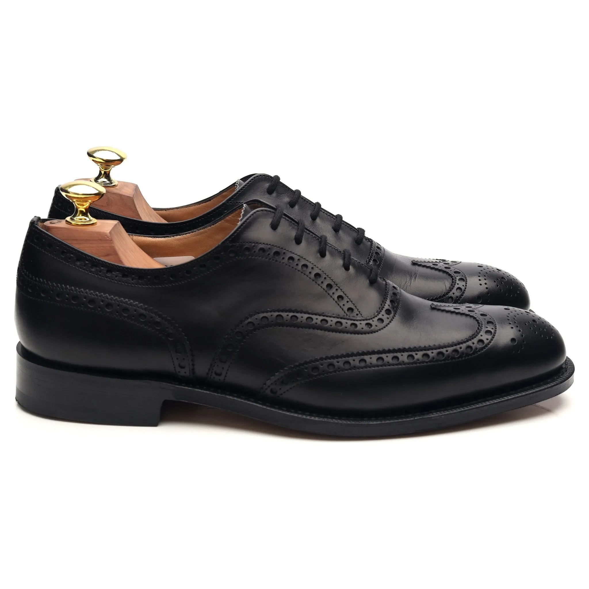 'Chetwynd' Black Leather Brogues UK 7.5 G