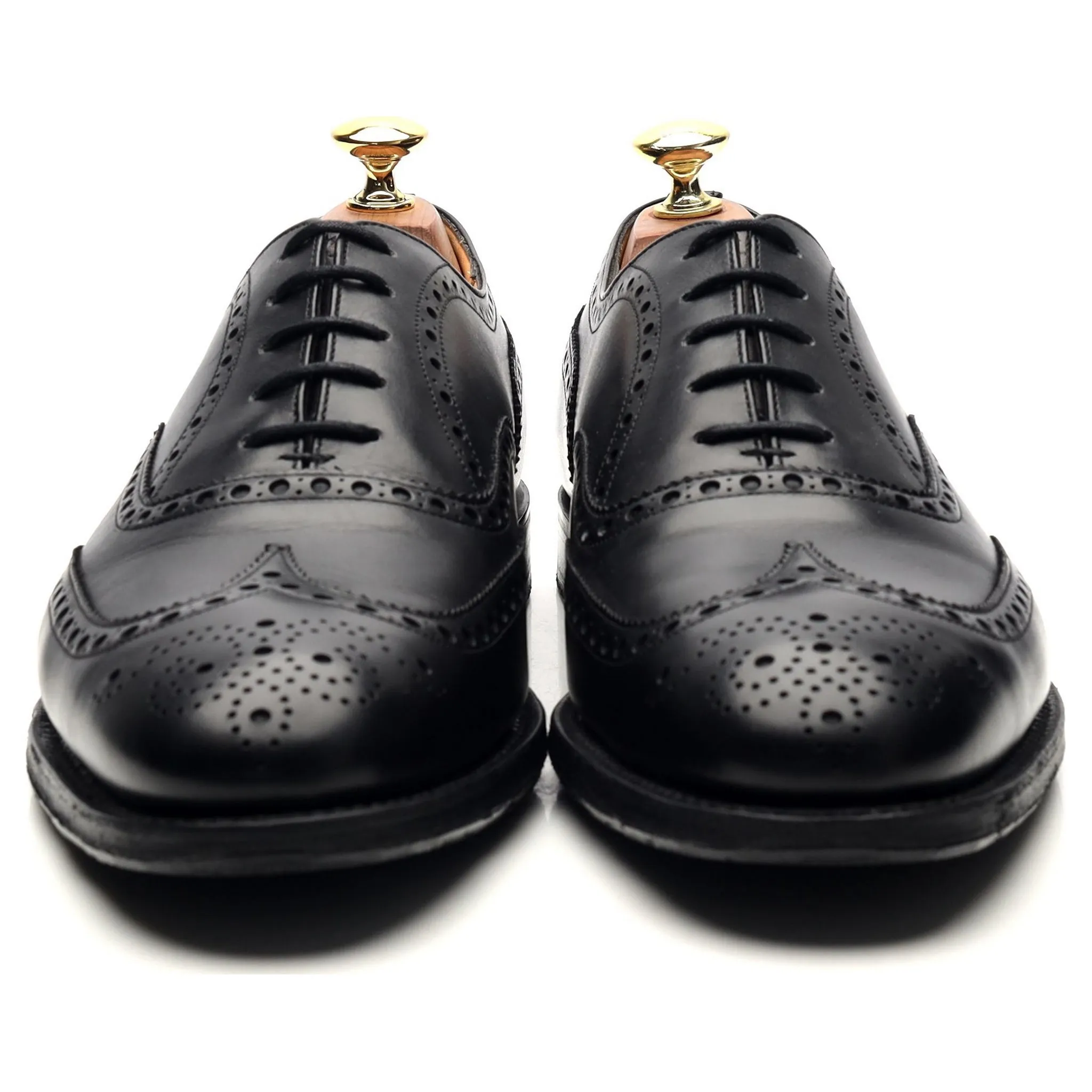 'Chetwynd' Black Leather Oxford Brogues UK 8 F