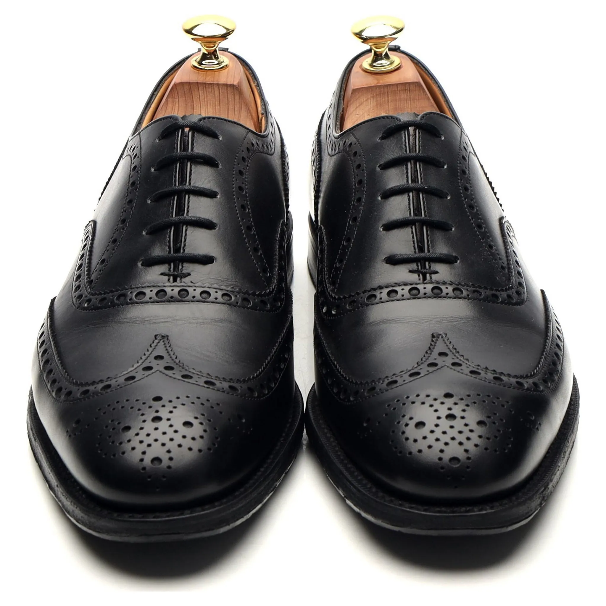 'Chetwynd' Black Leather Oxford Brogues UK 8 F