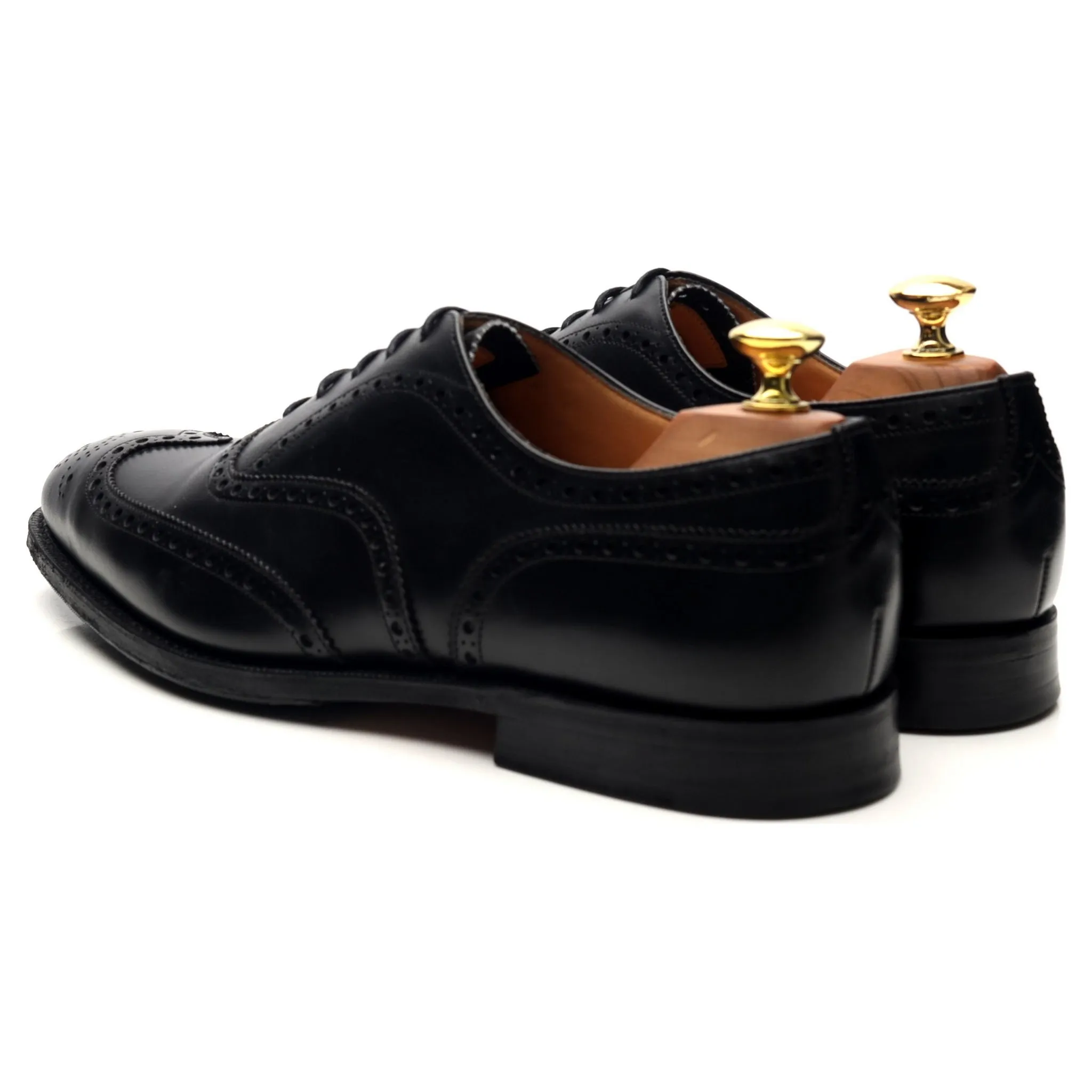 'Chetwynd' Black Leather Oxford Brogues UK 8 F