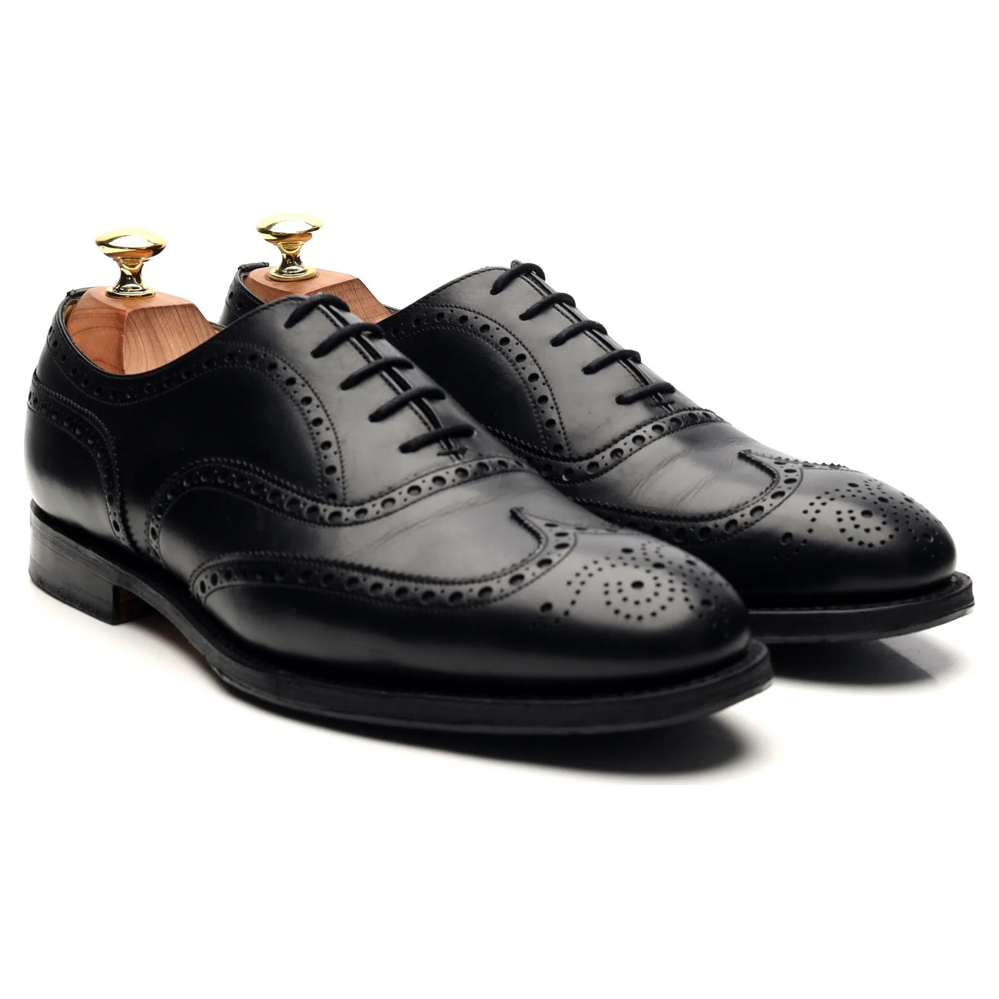 'Chetwynd' Black Leather Oxford Brogues UK 8 F