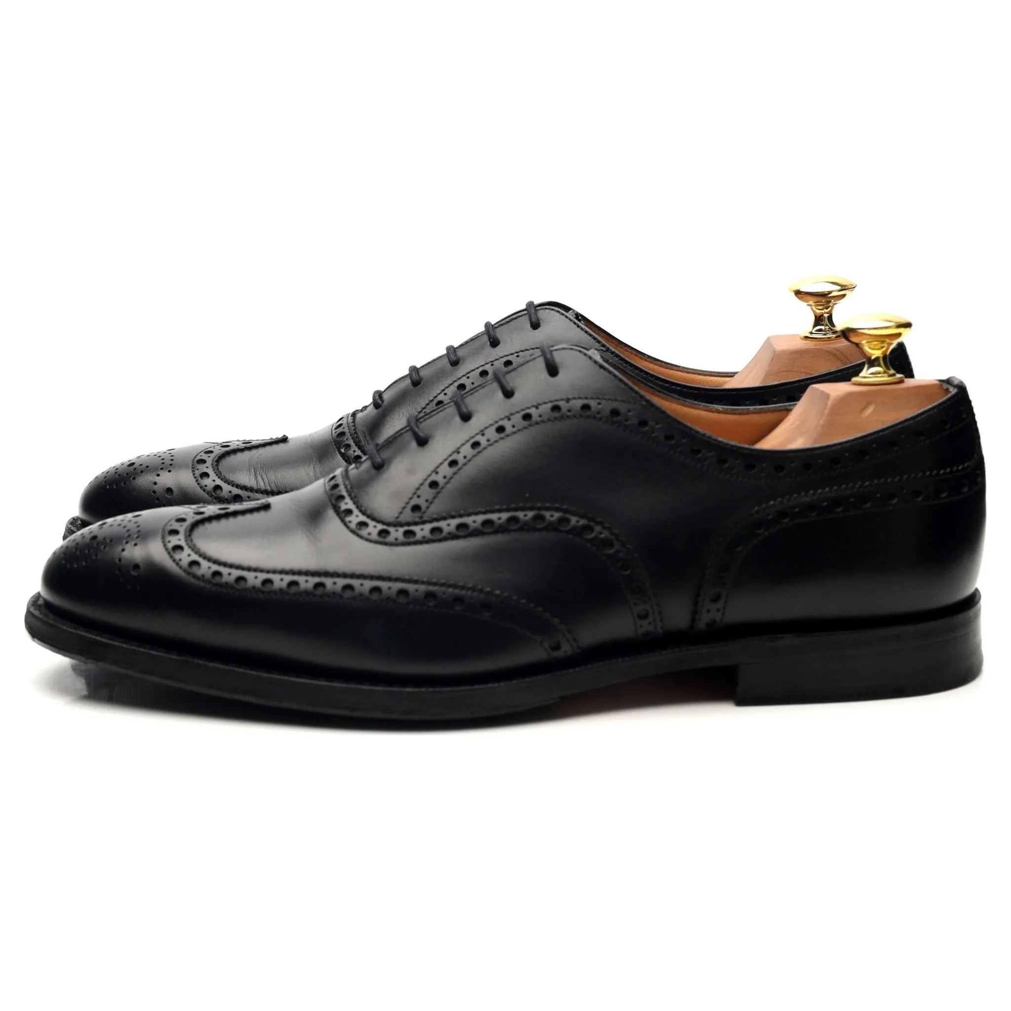 'Chetwynd' Black Leather Oxford Brogues UK 8 F