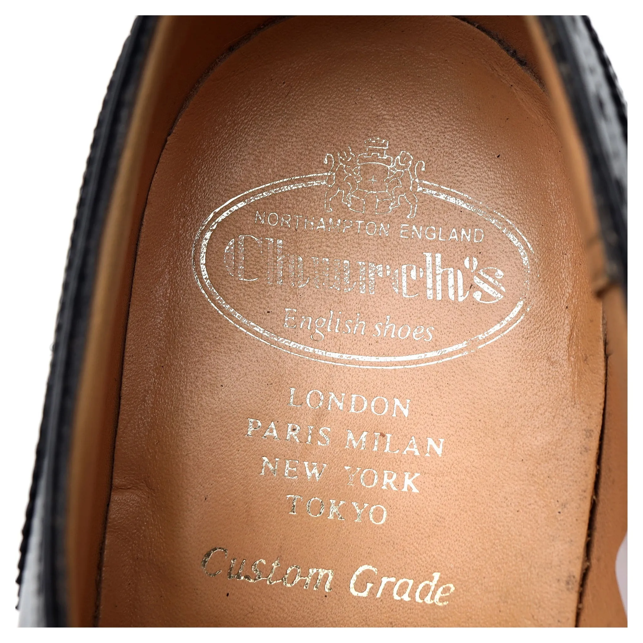 'Chetwynd' Black Leather Oxford Brogues UK 8 F