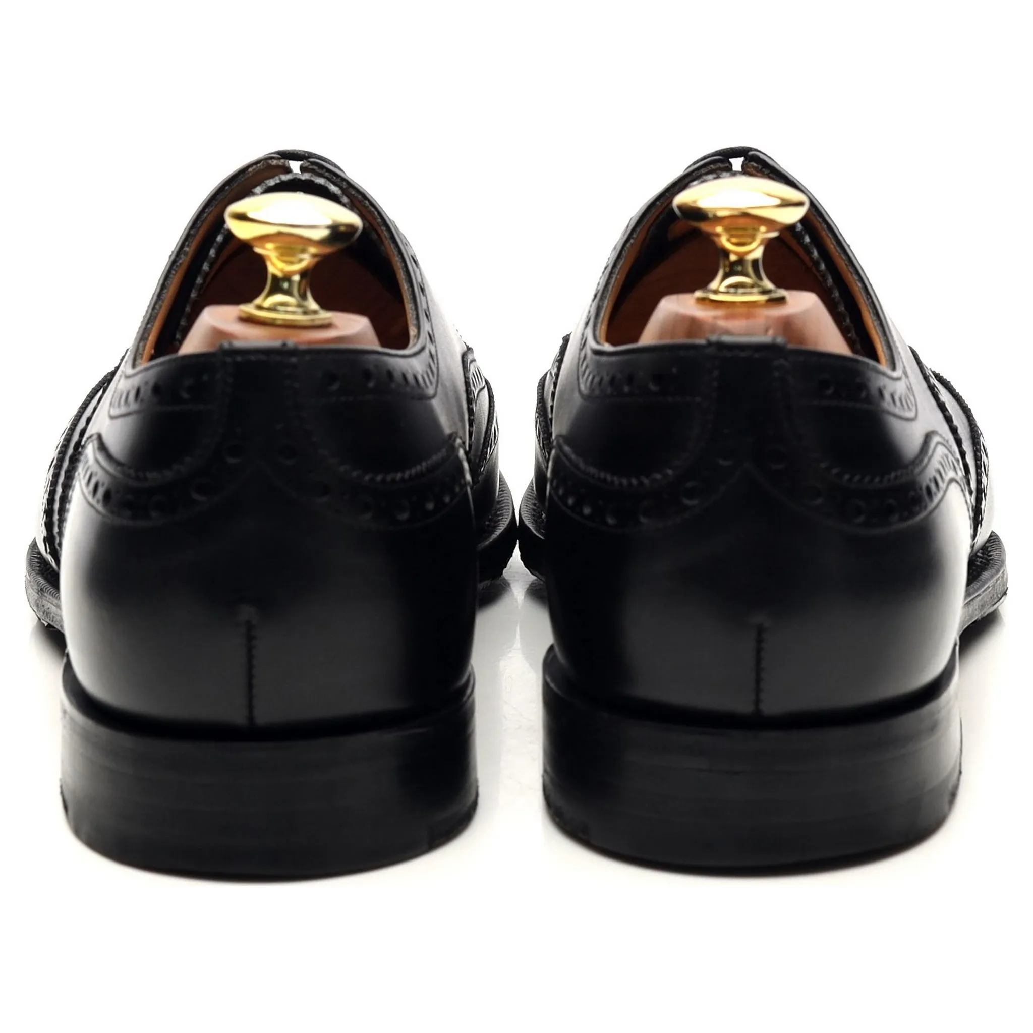 'Chetwynd' Black Leather Oxford Brogues UK 8 F