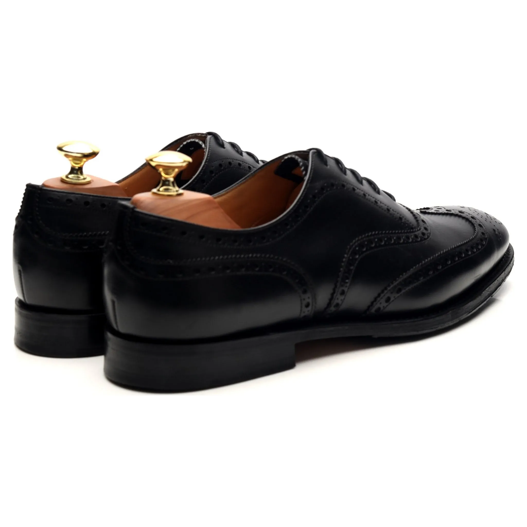 'Chetwynd' Black Leather Oxford Brogues UK 8 F