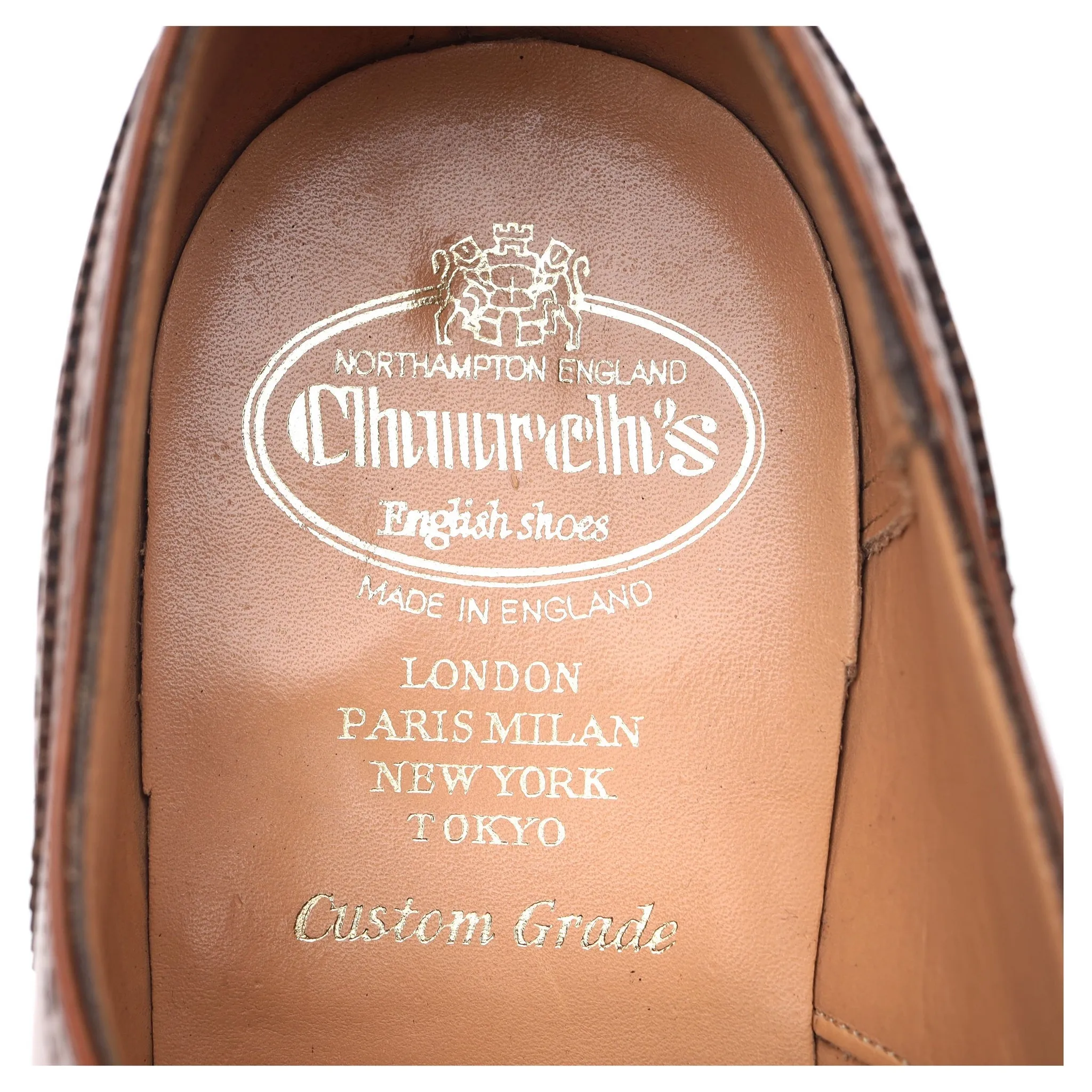 'Chetwynd' Tan Brown Leather Brogues UK 8.5 F