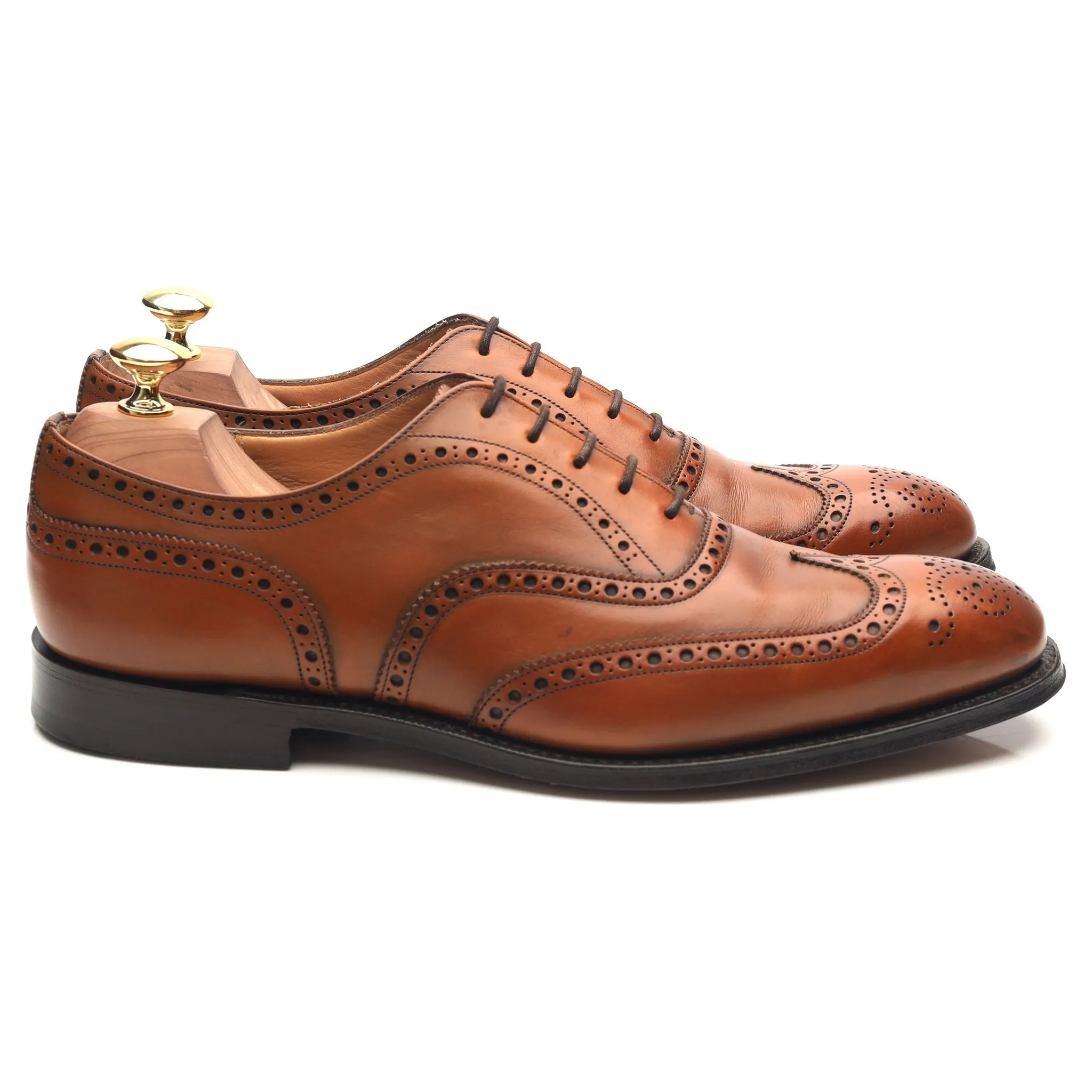 'Chetwynd' Tan Brown Leather Brogues UK 8.5 F