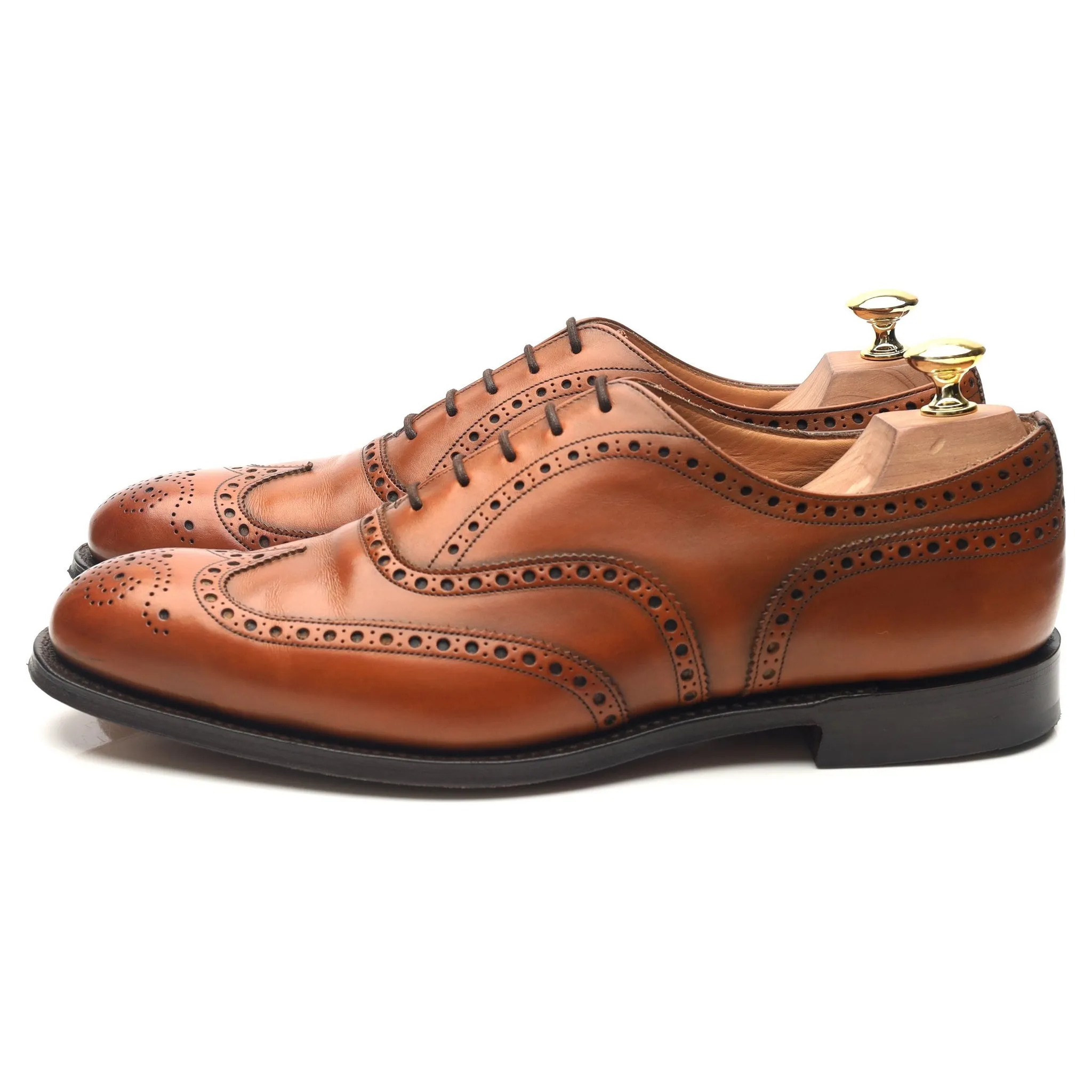 'Chetwynd' Tan Brown Leather Brogues UK 8.5 F