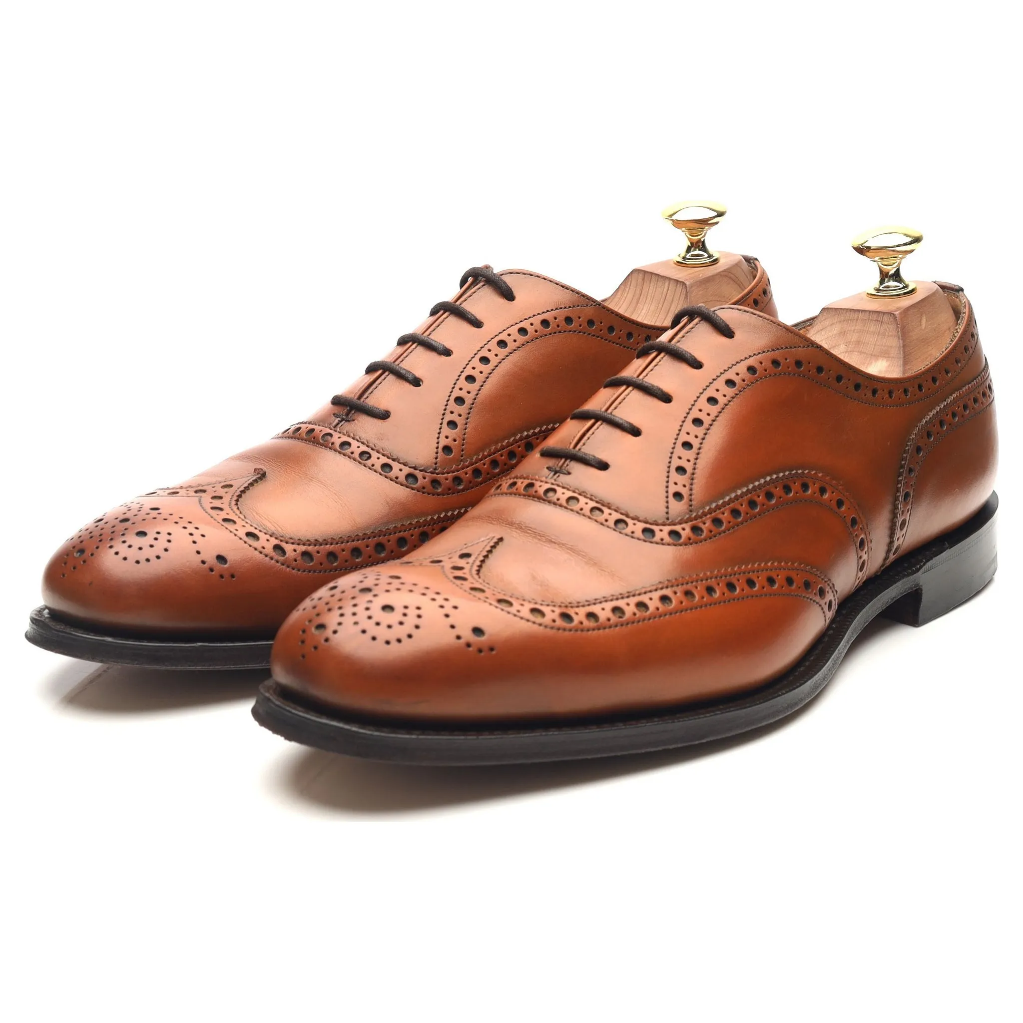 'Chetwynd' Tan Brown Leather Brogues UK 8.5 F