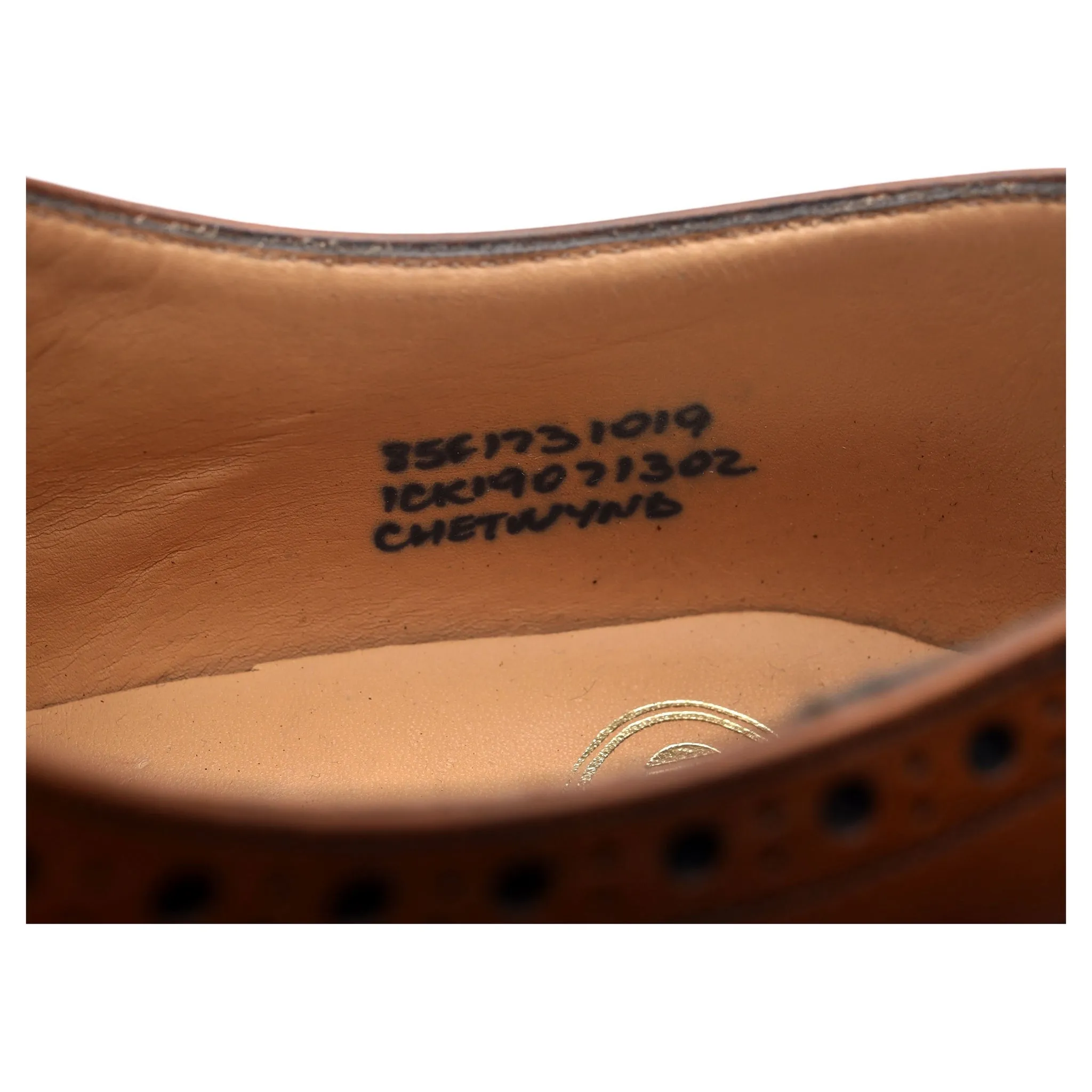 'Chetwynd' Tan Brown Leather Brogues UK 8.5 F