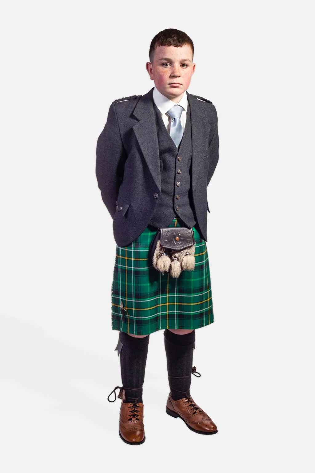 Children's Celtic FC / Charcoal Holyrood Kilt Hire Outfit