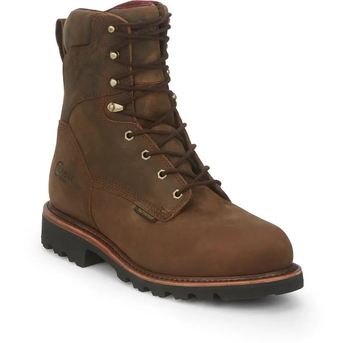 Chippewa Men's 8" Steel Toe 400G Ins WP Work Boot - Brown - 59330