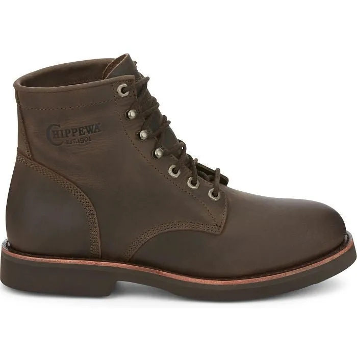 Chippewa Men's Classic  2.0 6" Lace Up Work Boot -Brown- NC2065