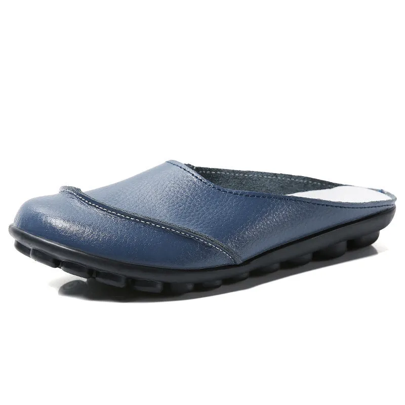 Cilool Slippers Wear Leather Soft Soles And Comfortable Flat Shoes