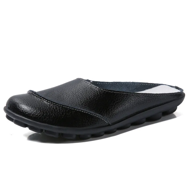 Cilool Slippers Wear Leather Soft Soles And Comfortable Flat Shoes