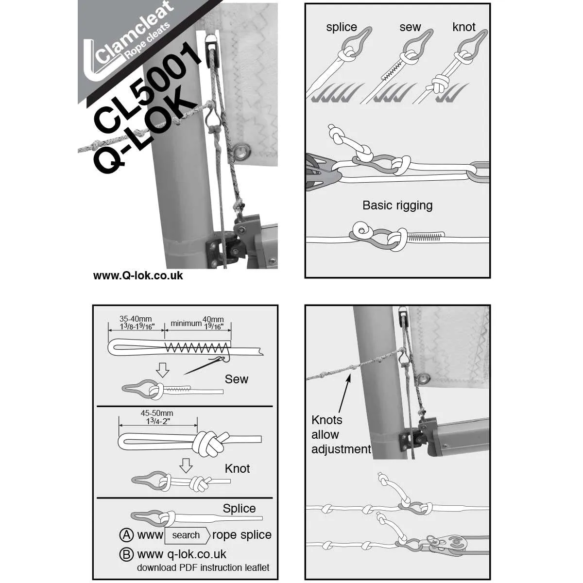 Clamcleat CL5001 Q-Lok - Set of 2 - CL5001