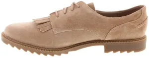 Clarks Griffin Mabel Taupe Suede Leather Womens Brogues