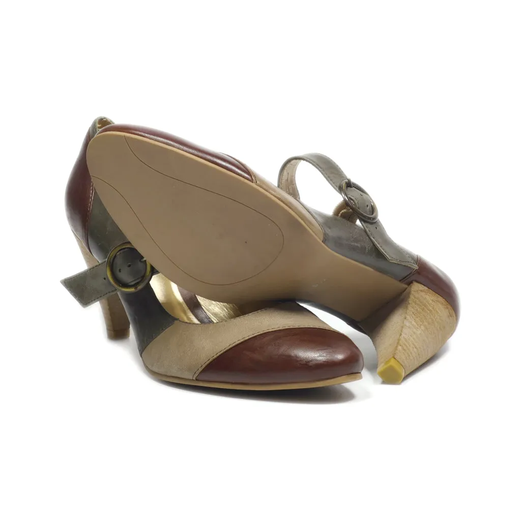 Clarks Kitten Heels Leather Multicolour Colour For Women