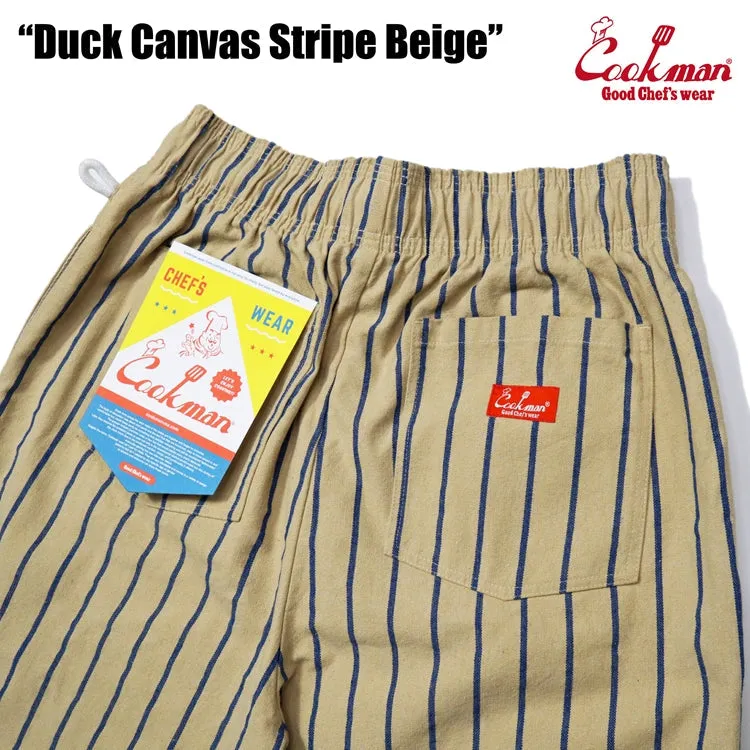 Cookman Chef Pants - Duck Canvas Stripe : Beige