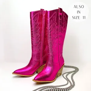 Corky's | Howdy Western Stitch Boots in Metallic Fuchsia