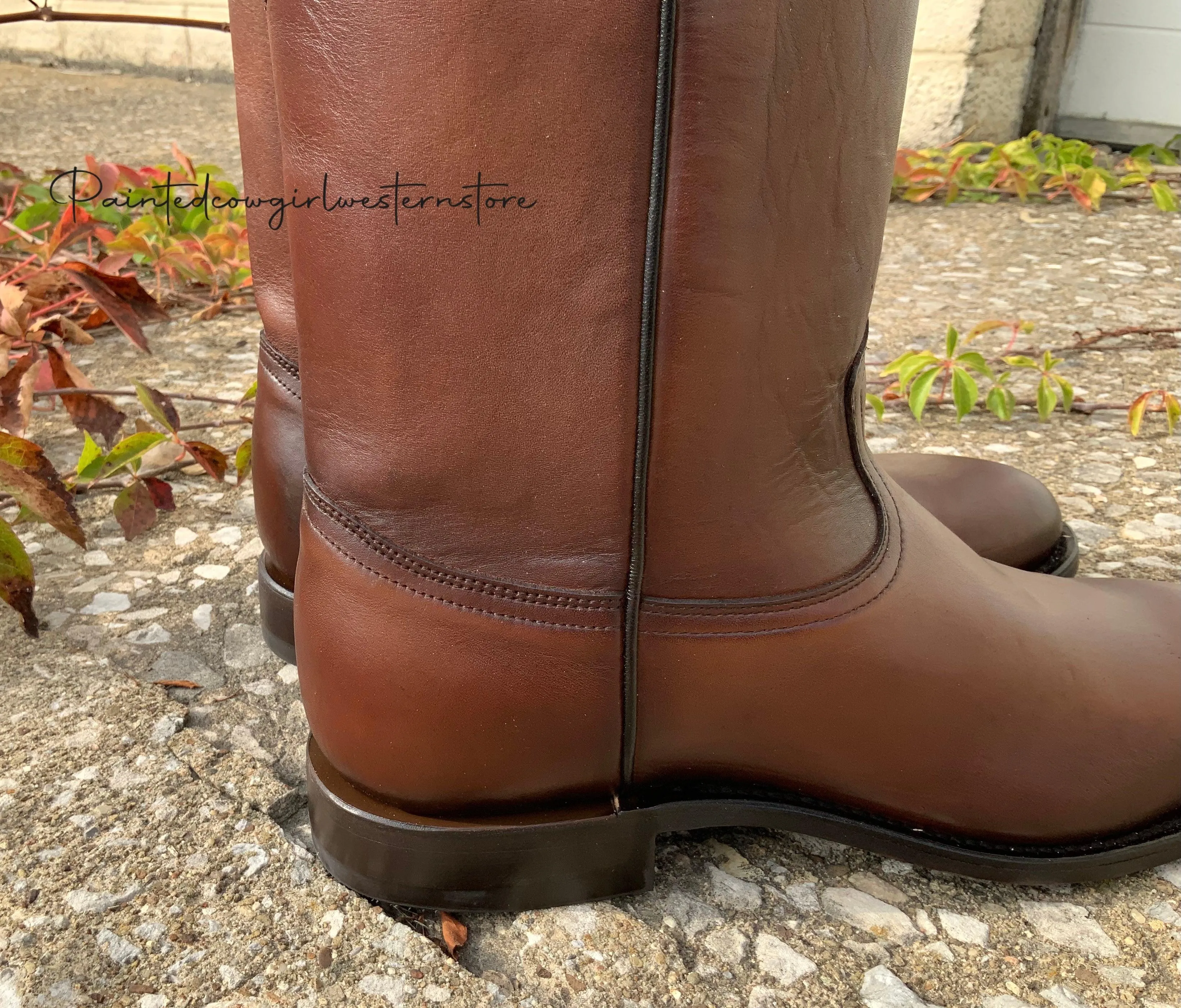 Corral Men's Honey Brown Round Toe Roper Cowboy Boots A4068