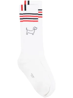 Cotton 4-Bar Hector Socks (White)