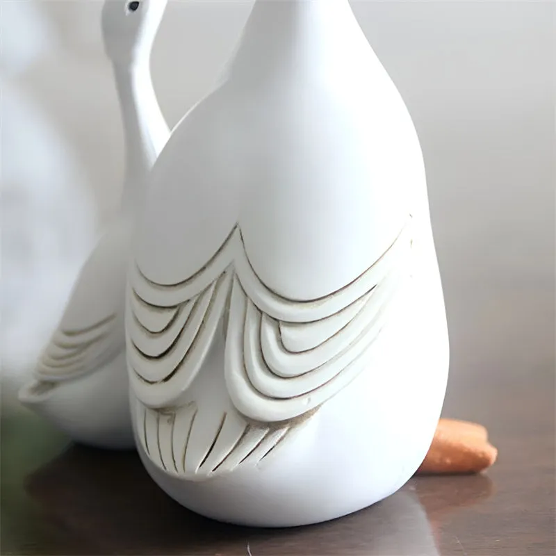 Craft Creative Imitation Resin Mother Son Duck Statue Garden Decoration