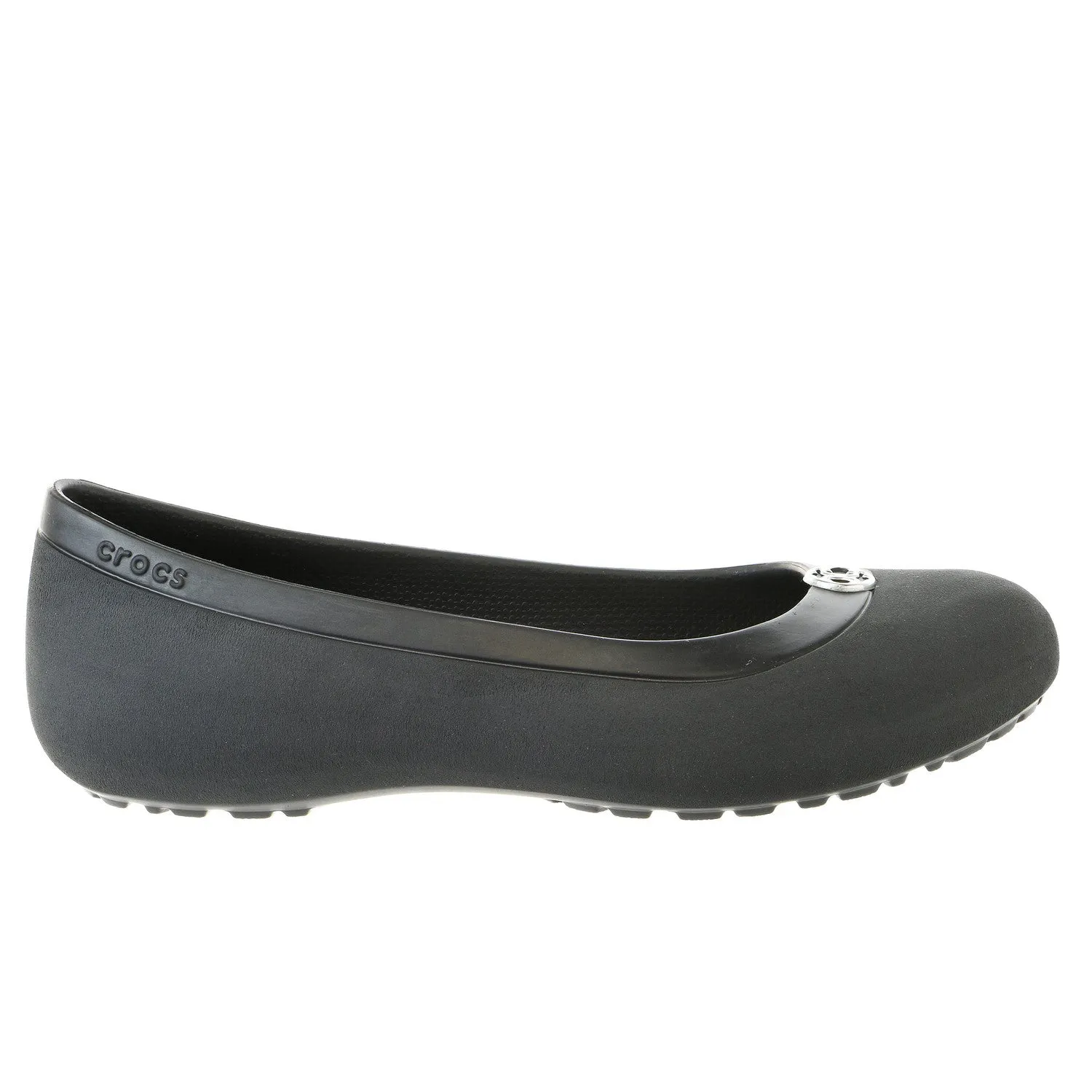 Crocs Mammoth Disc Ballet Flats Shoe - Black Silver - Womens