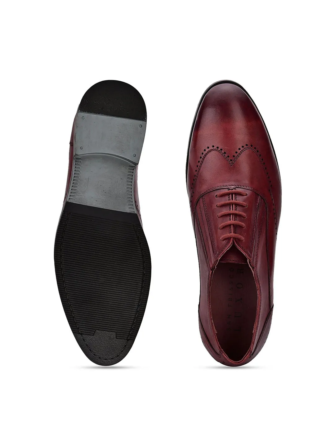 Cruz Cherry Solid Brogues