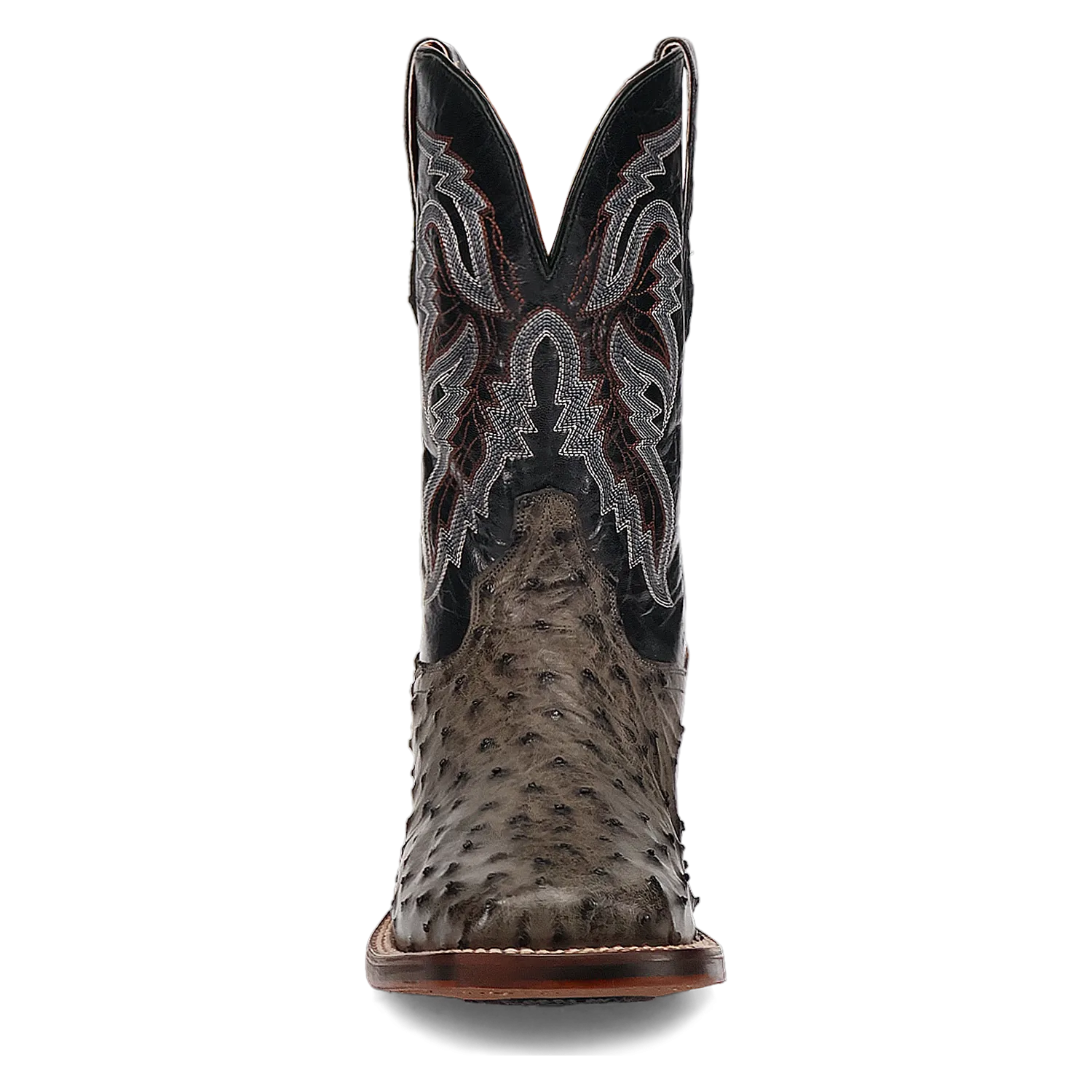 Dan Post DP5013 11" Alamosa Grey Full Quill Ostrich Wide Square Toe